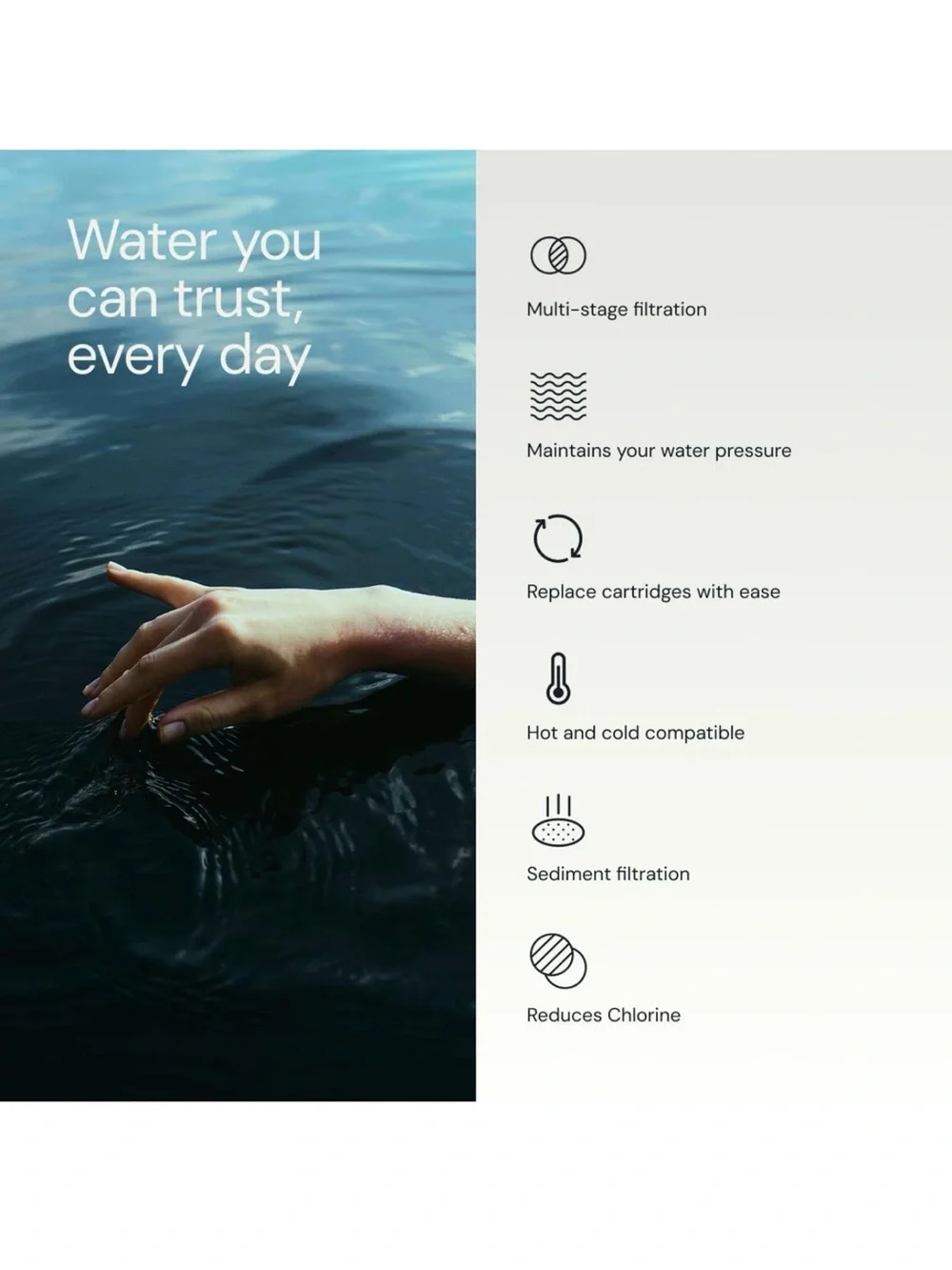 Polished Silver Shower Filter - Chlorine Reduction